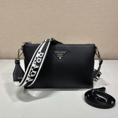 프라다 PRADA 더블 스트랩 크로스 백